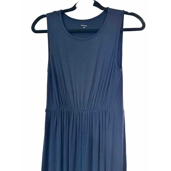 Daily Ritual Women's Blue Round Neck Sleeveless Casual Midi Tank Dress Small - Picture 2 of 7